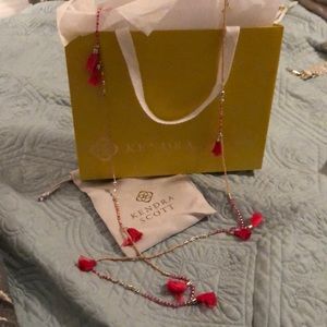 Kendra Scott Pink Tassel Necklace